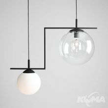 Zac_2 oprawa sufitowa 2xE27 czarna mix